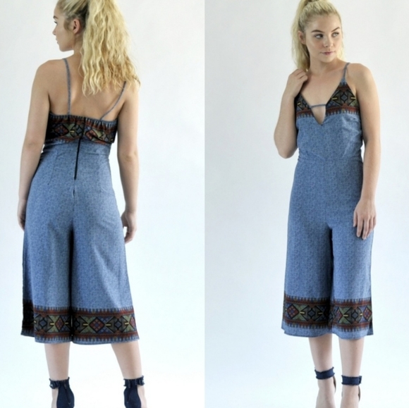 Border PRINT Romper - Picture 1 of 3